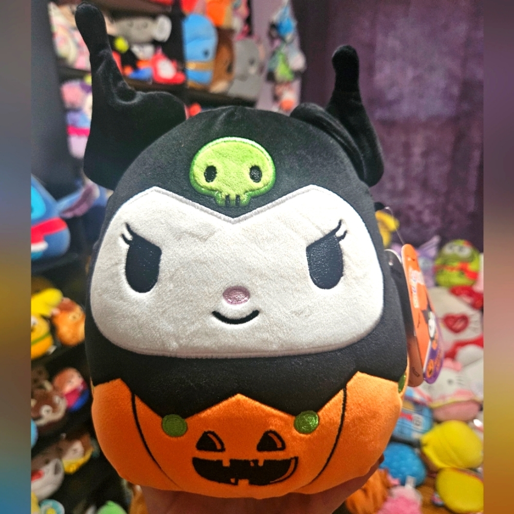 NWT Kuromi from Hello Kitty & friends Halloween 8" Squishmallow pumpkin 🎃